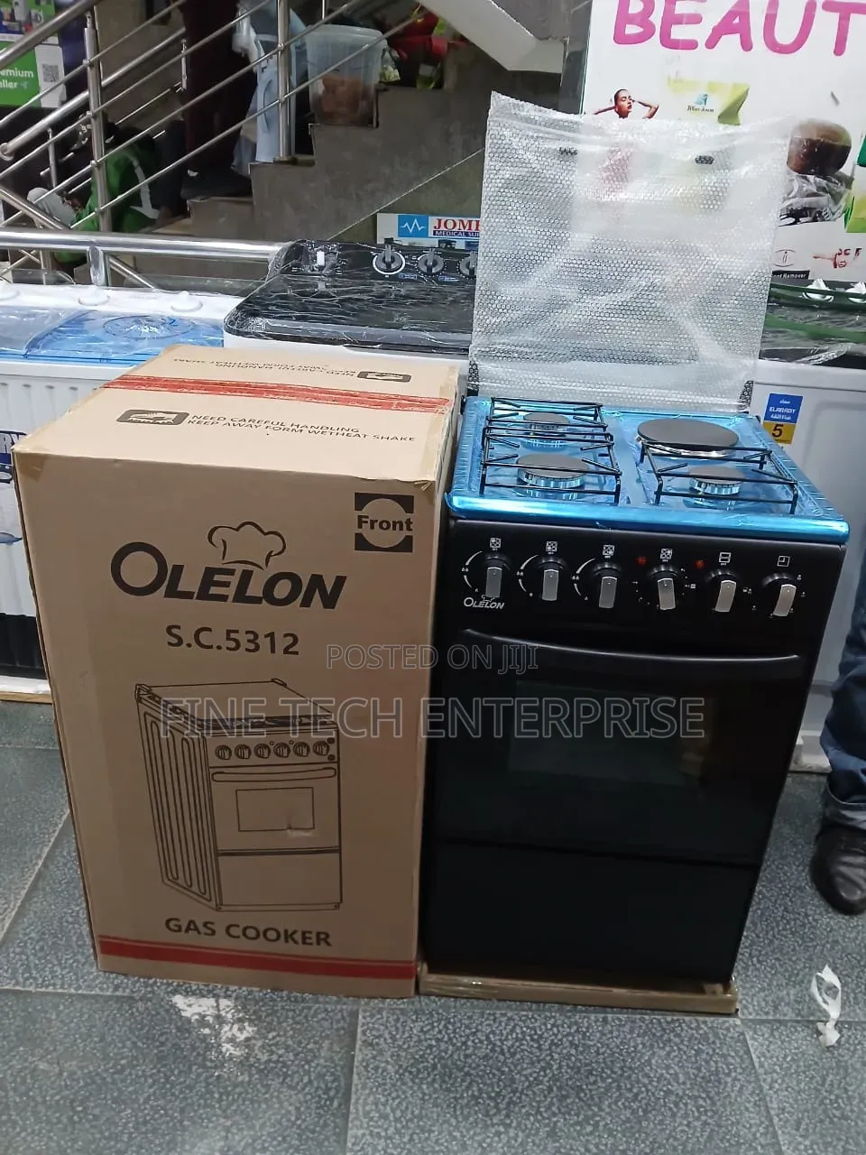 Olelon 50*55 3+1 Standing Cooker (Black)