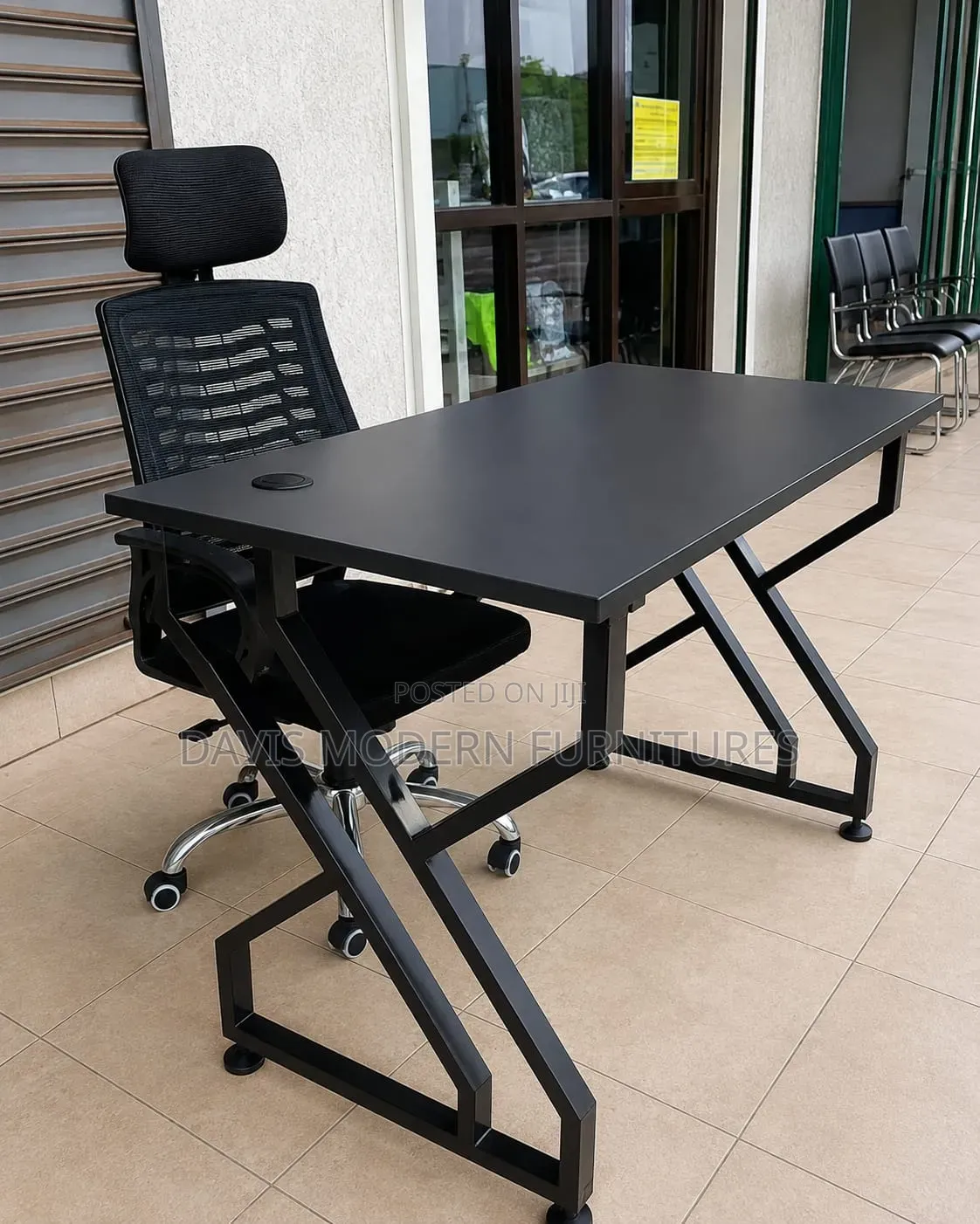 Black Modern Office Desk