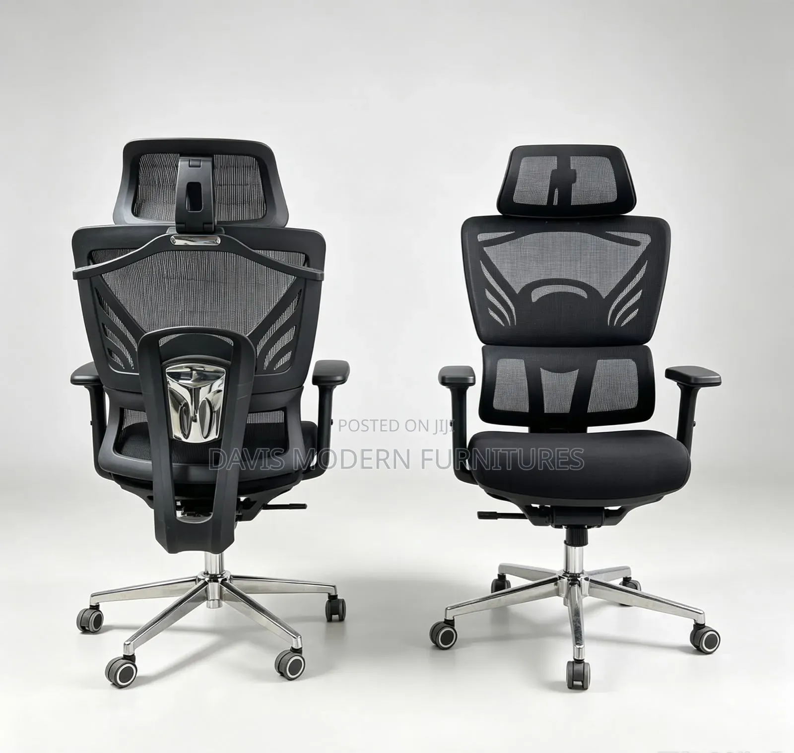 Mesh Swivel Chair With Headrest
