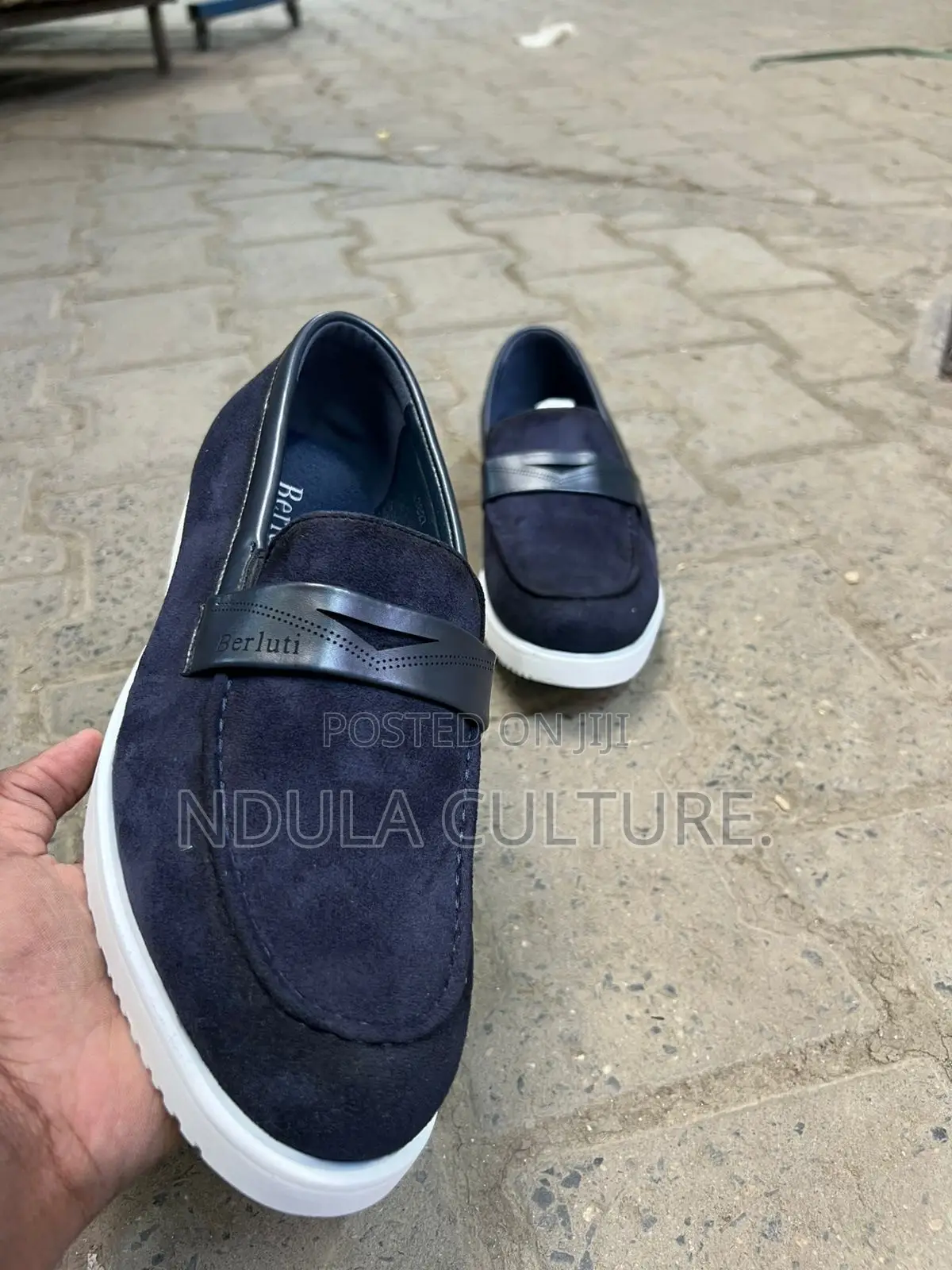 Berluti//Santoni Suede Loafers Rubber Soles