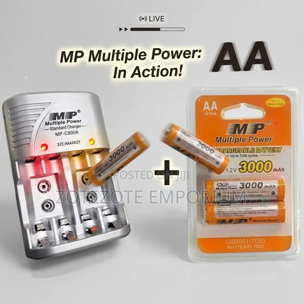 MP AA Rechargeable Battery+charger