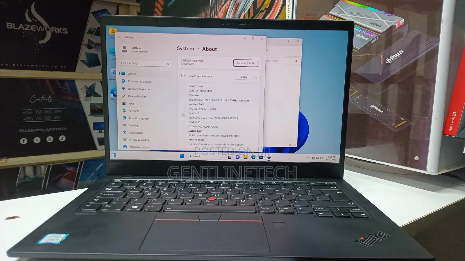 Laptop Lenovo ThinkPad X1 Carbon 8GB Intel Core i5 SSD 128GB