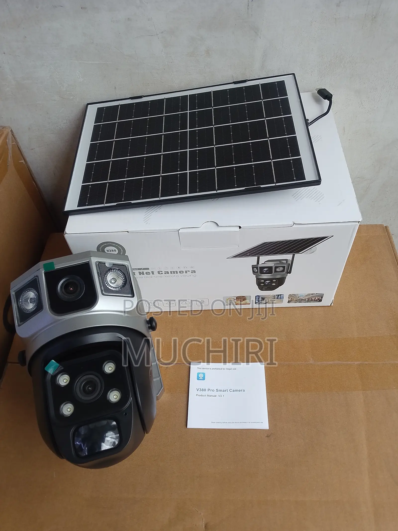 V380 4g Dual Lens Solar Powered Outdoor PTZ Camera With Motion