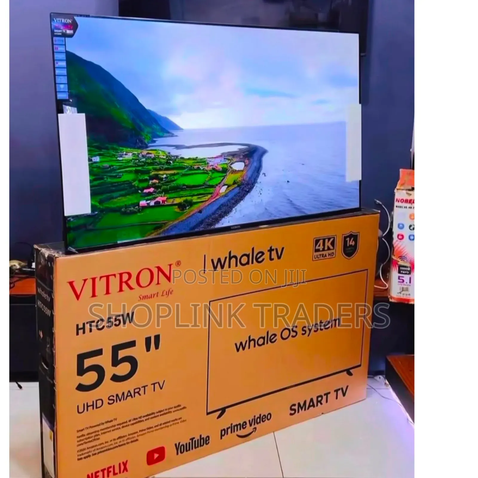 Vitron 55-Inch Smart TV 4k Uhd TV Htc55w Whale Os System