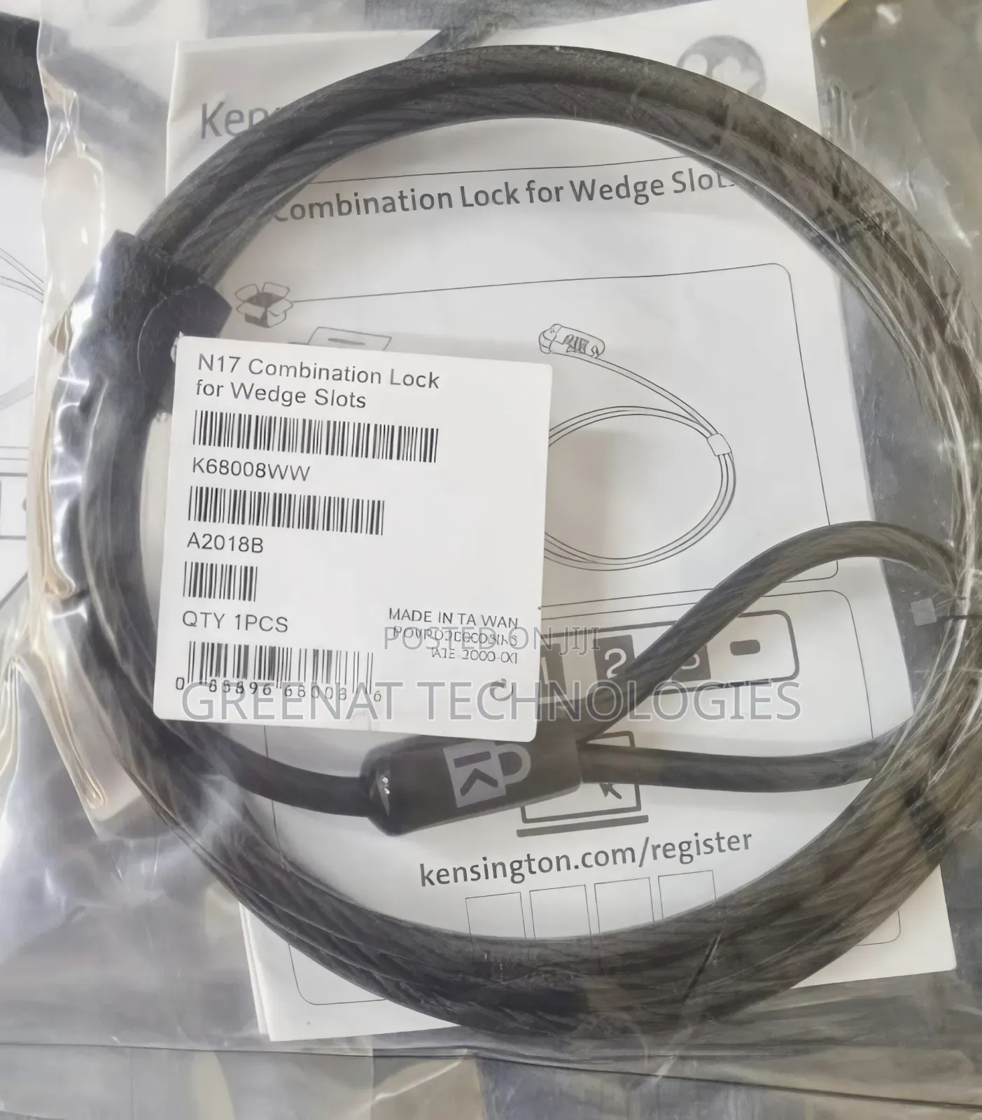 Laptop Lock Kensington N17 Combination Lock