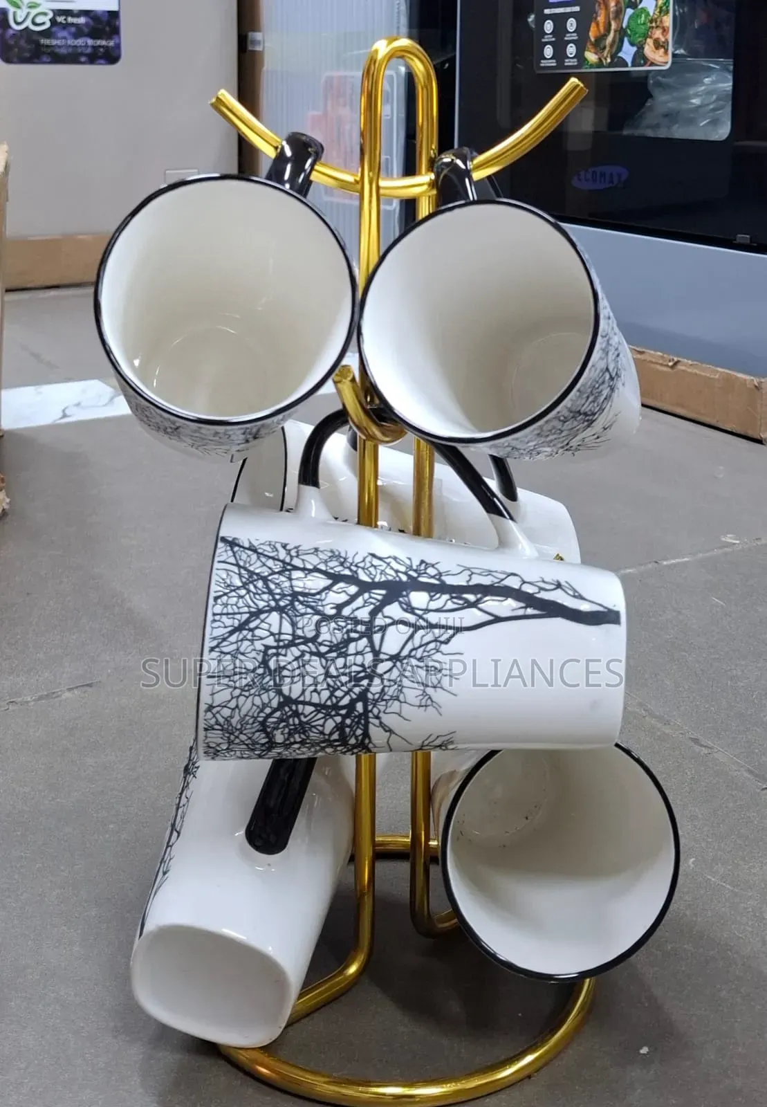 6pcs White Tree Mug