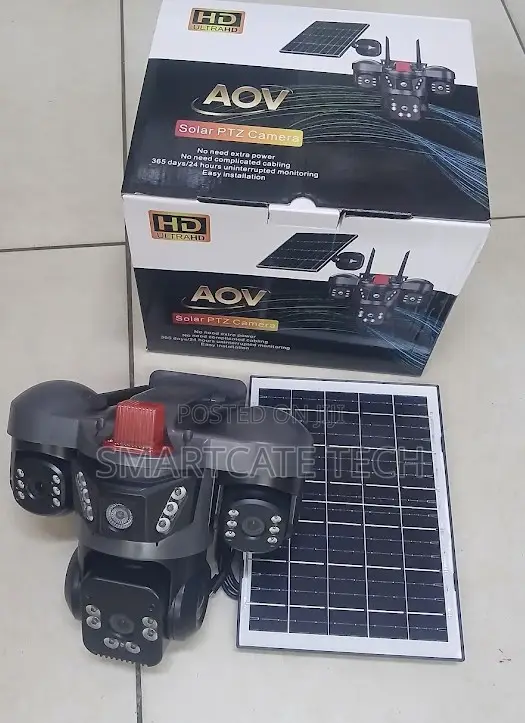 AOV Triple Camera 4G Solar Powered CCTV – Night Vision