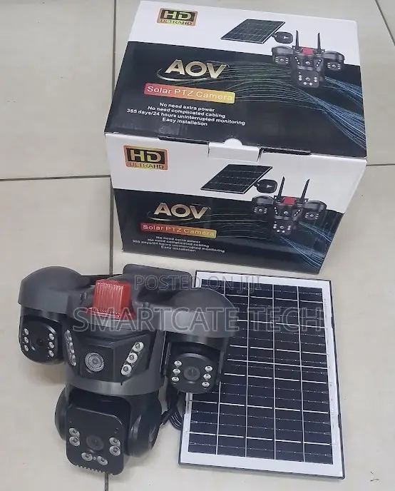 AOV Triple Lens 4G PTZ Solar Security Camera