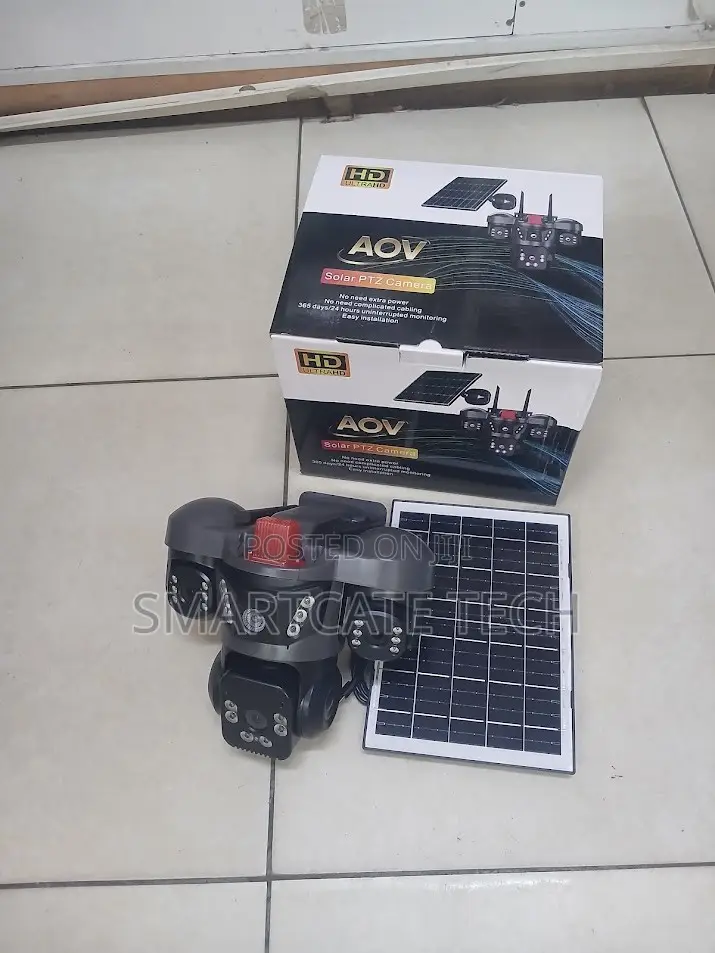 AOV Solar Powered 4G CCTV – Triple Lens Night Vision