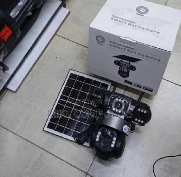 Triple Lens 4G Solar CCTV Camera With Full HD 360° Wide-Area