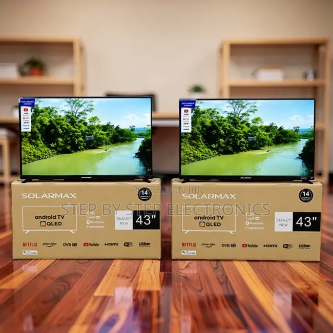 Warehouse Sale Solarmax 43 Inch Smart Android Digital QLED TVs