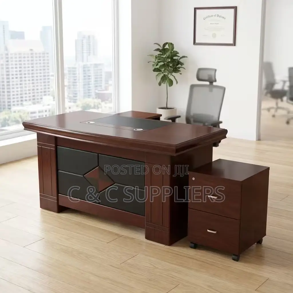 140cm Executive Desk With Side Extension.