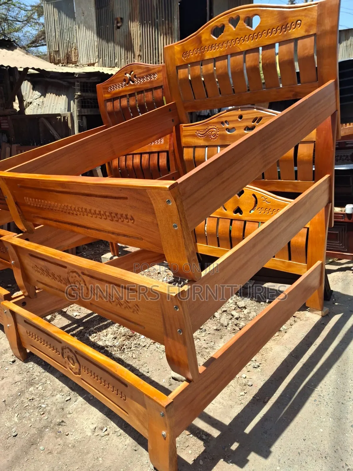 Mahogany Wooden Beds 5×6 Feets