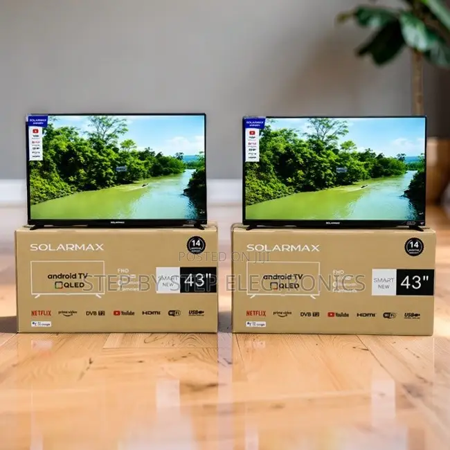 Budget Sale Solarmax 43 Inch Smart Android Digital QLED TVs