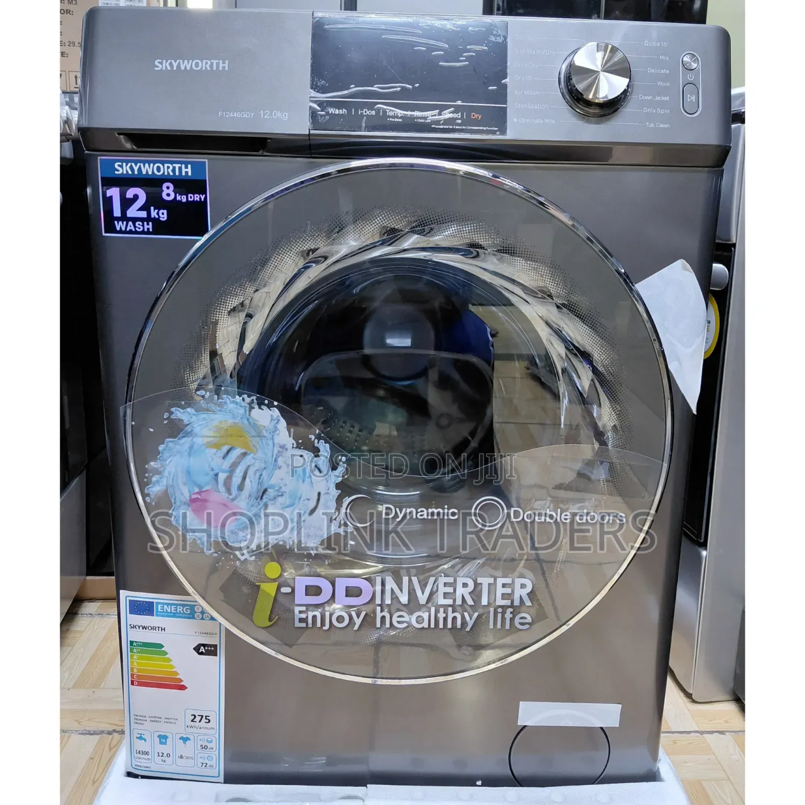 Skyworth 12kg Wash & 8kg Dry Front Load Washing Machine