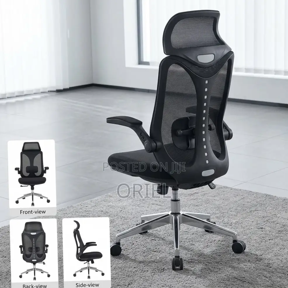 Office Chair : Ergonomic Swivel Chair With Flip Up Armrests