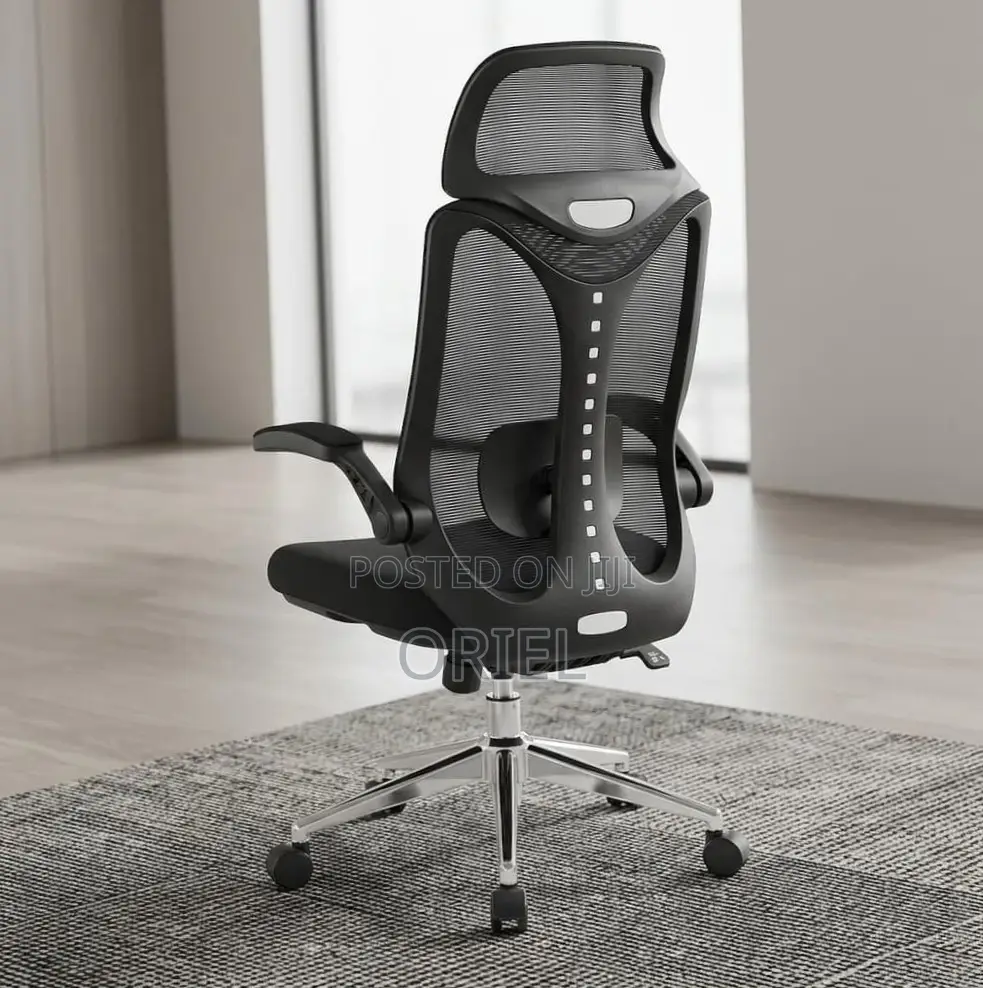 Office Chair : Ergonomic Swivel Chair With Flip Up Armrests