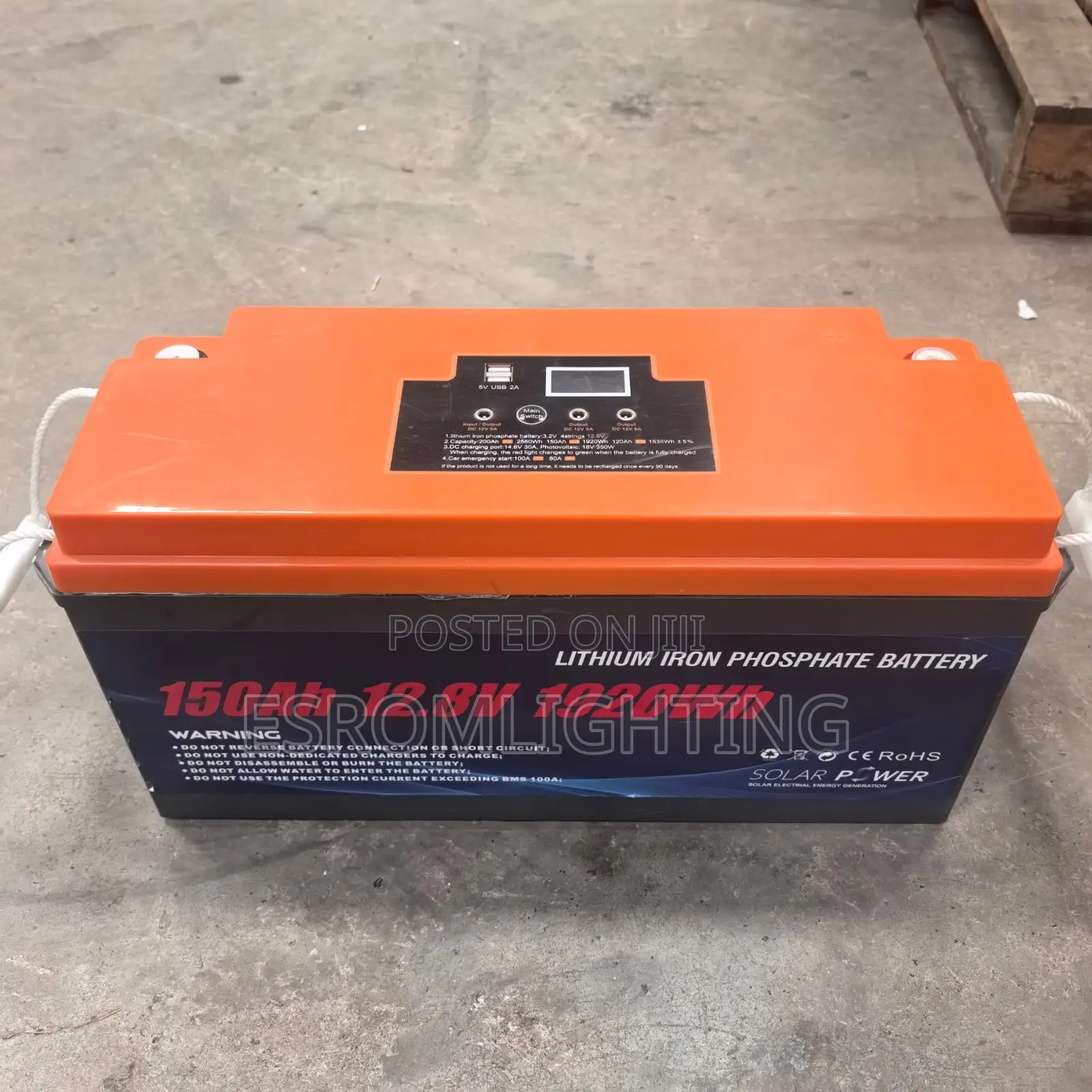 LiFePO4 Lithium Battery 150Ah 12.8V