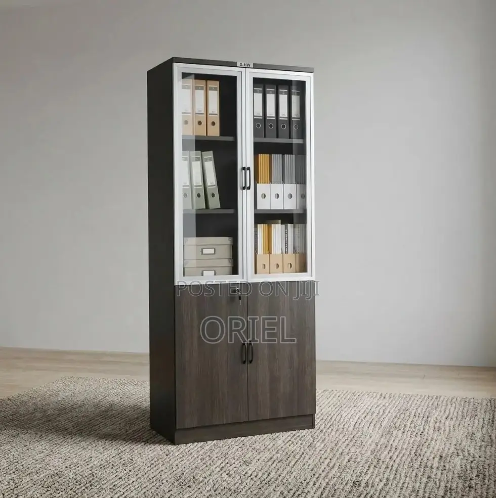 2-Door Wooden Office Cabinet : Modern Wooden Storage Cabinet