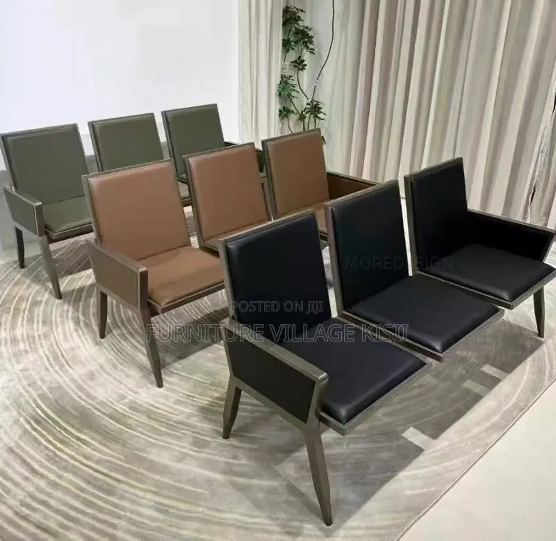 Office Furniture; 3-Seater Leather Reception Bench