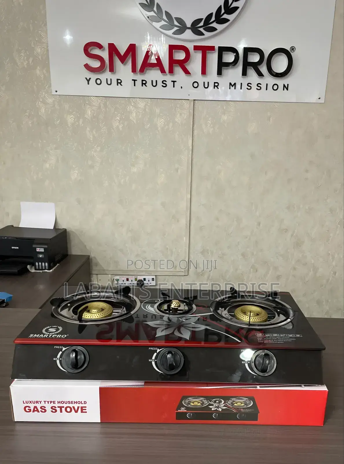 Smart Pro 3-Burner Glass Gas Stove