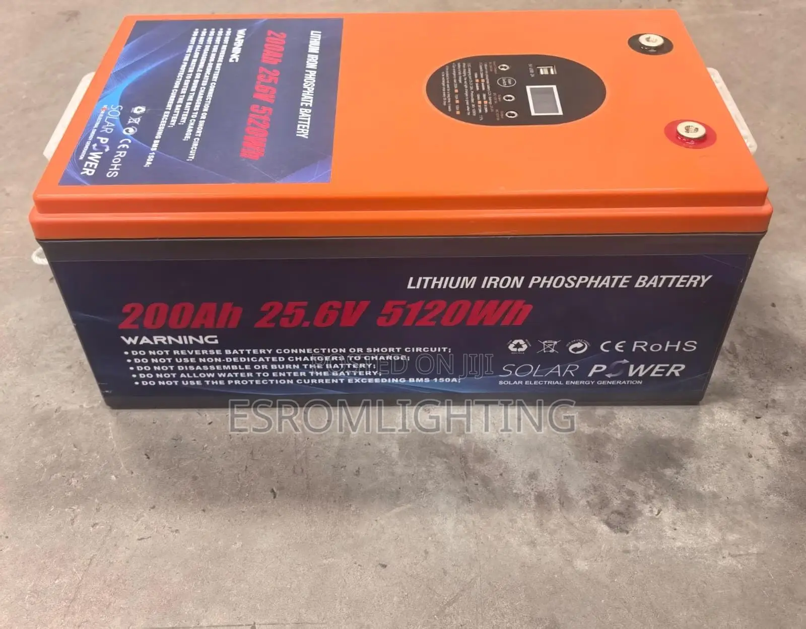 LiFePO4 Lithium Battery 200Ah 25.6V