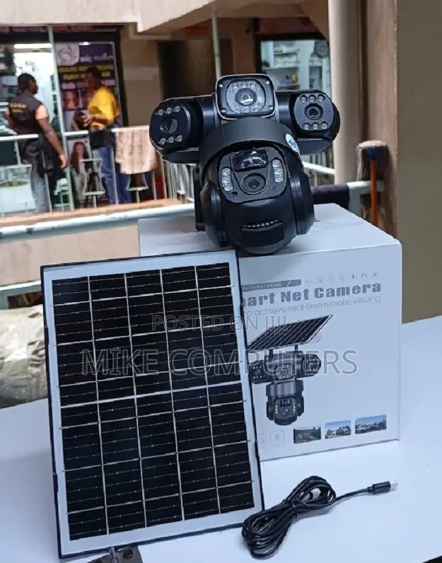 Surveillance Outdoor V380 Pro 12MP 4g Solar Triple CCTV View