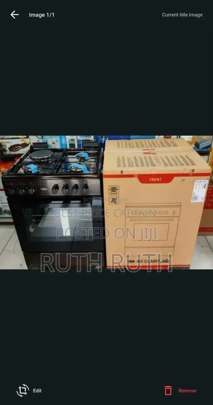 Von Gas Cooker 3+1 60 by 60 With Gas Sensors