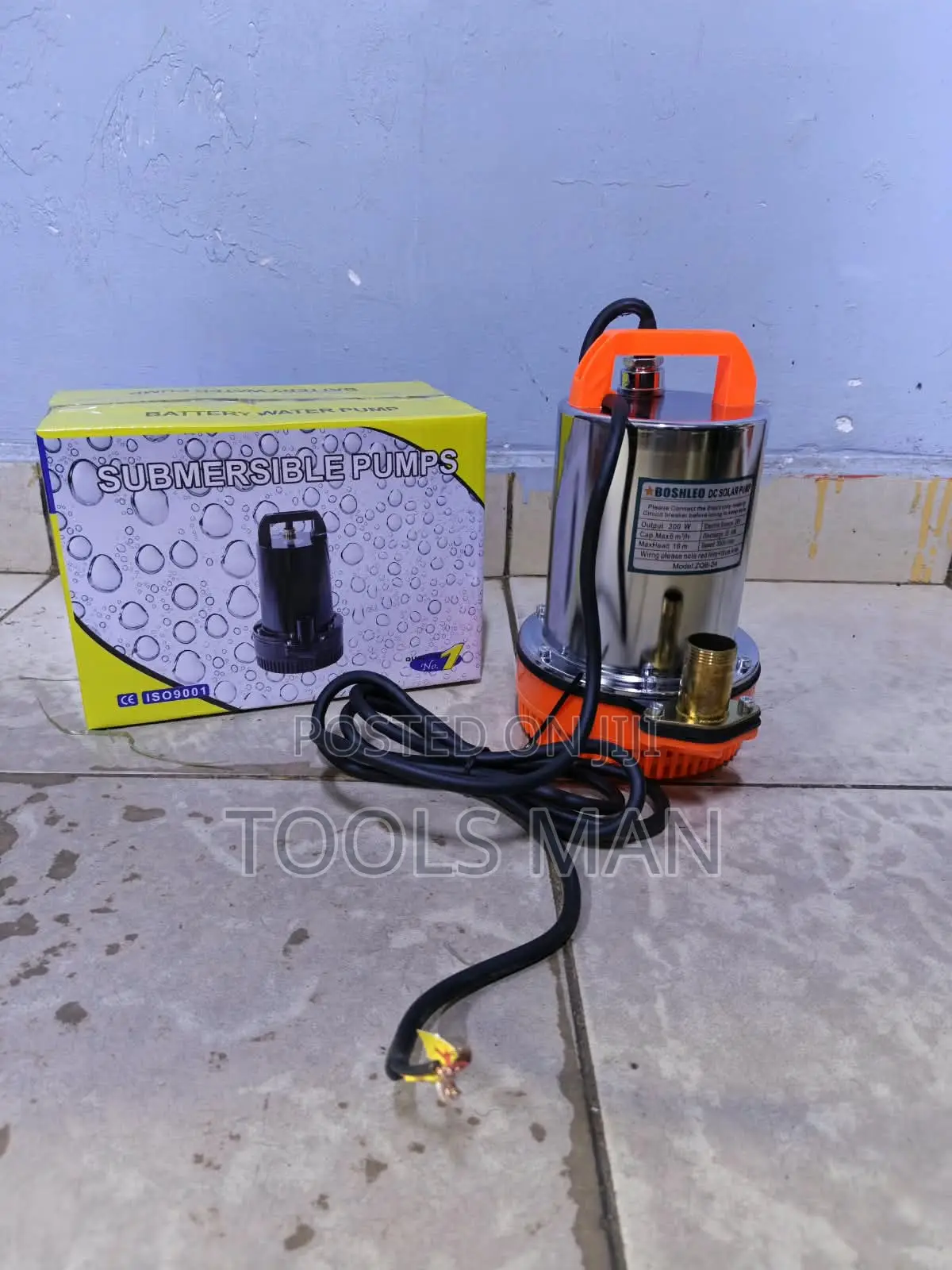Solar Submersible Water Pump.24V DC, 300W.18M Head, ZQB-24 Boshleo
