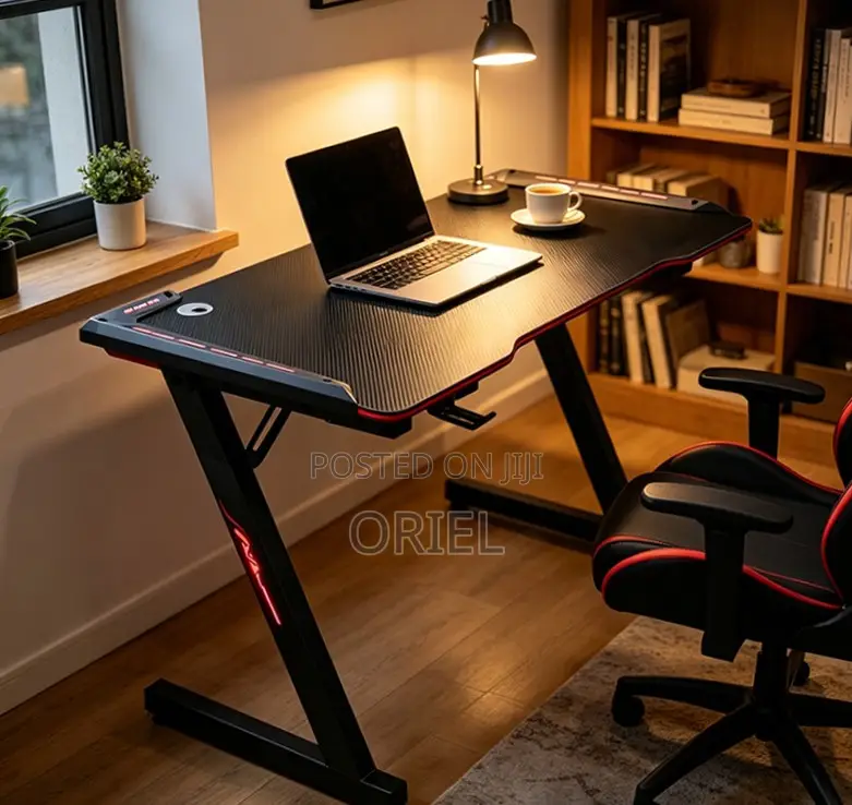 Home Office Gaming Desk With Light : Modern Gaming Desk