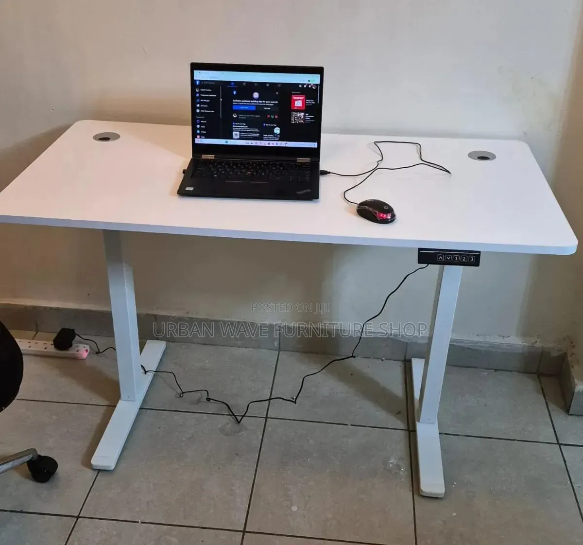 White and Black Electric ⚡ Study Desk