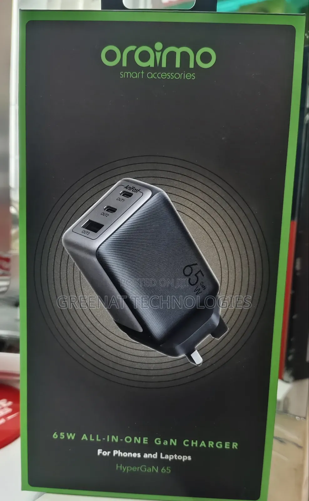 HyperGaN 65 65W GaN Wall Charger Kit With 100W CC Cable