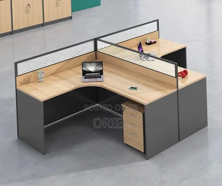 2-Seater Office Workstation : Curved 2-Way Workstation