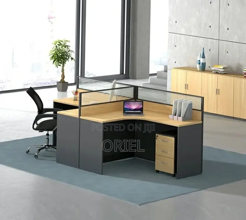 2-Seater Office Workstation : Curved 2-Way Workstation