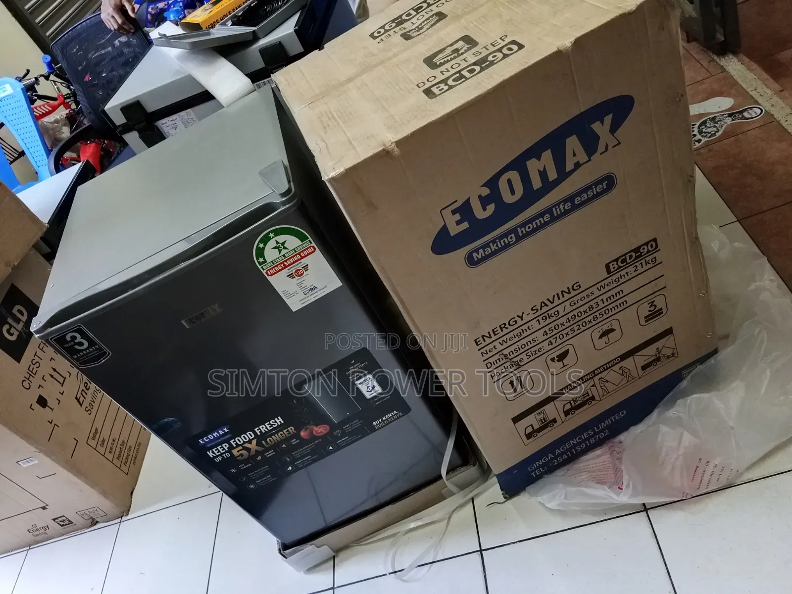 Ecomax BCD-90 90L Single Door Refrigerator,...