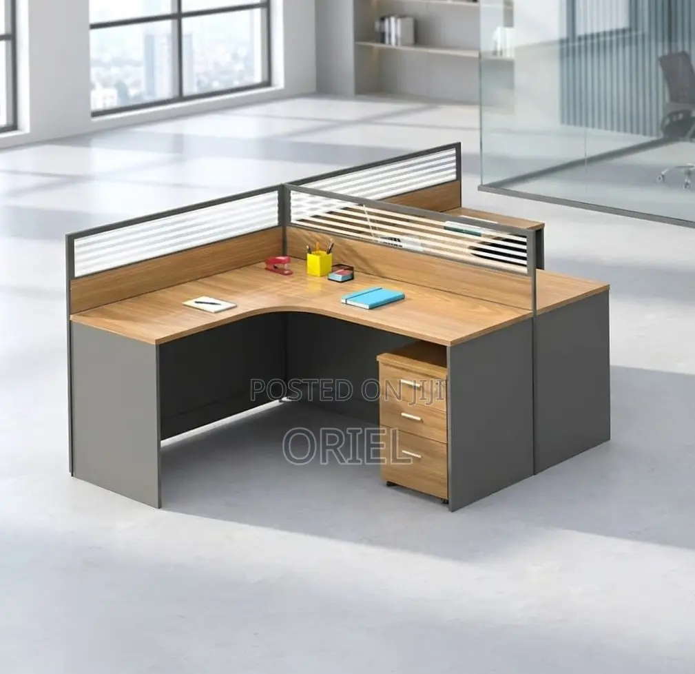 2-Seater Office Workstation : Curved 2-Way Workstation