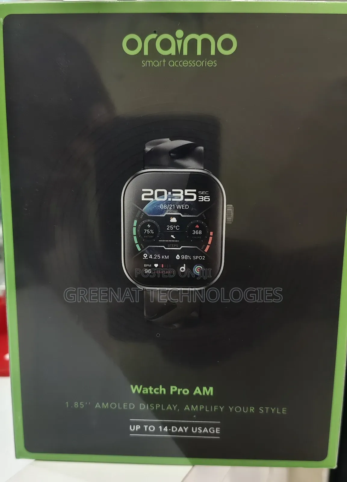 Oraimo Watch Pro AM OSW811H Wireless HD Calling Health Monitoring IP68