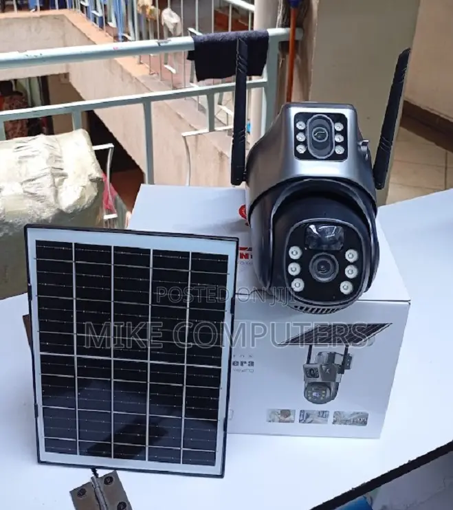 Dual View Lense PTZ 4mp CCTV Solar Camera View