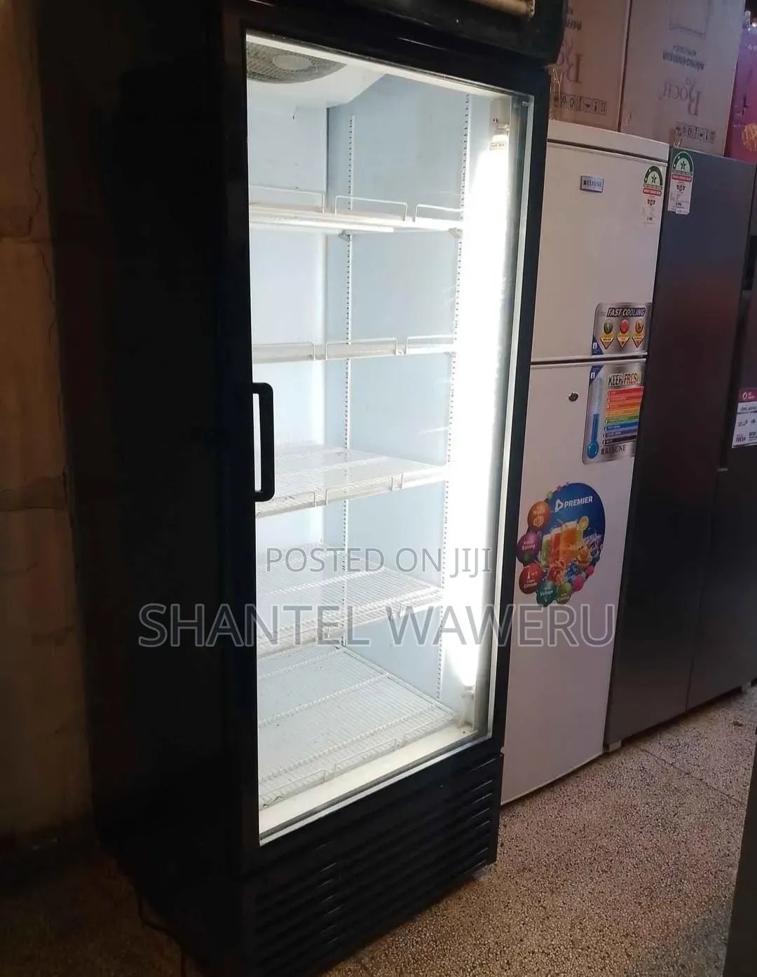 Clear and Working Display Fridge