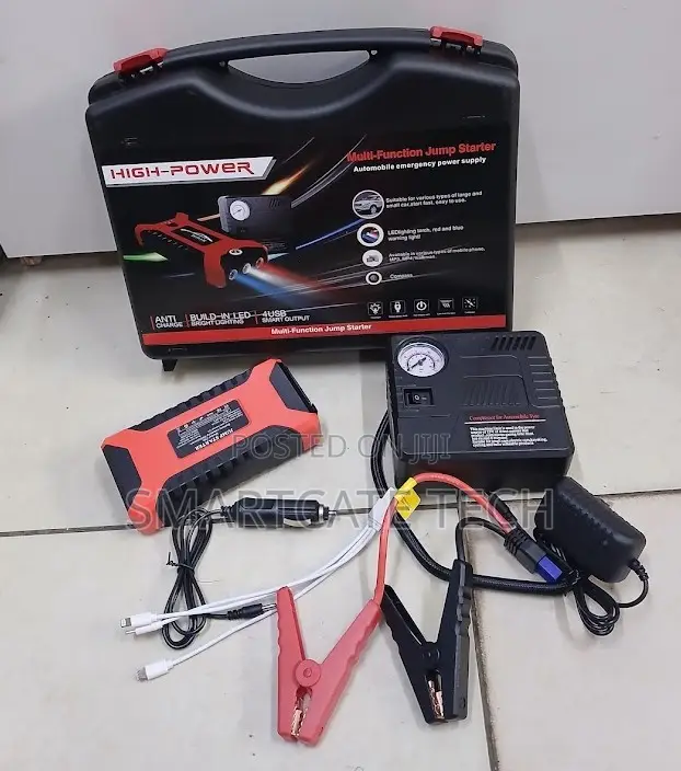 12V 99800mAh Heavy Duty Car Jump Starter With Air Compressor