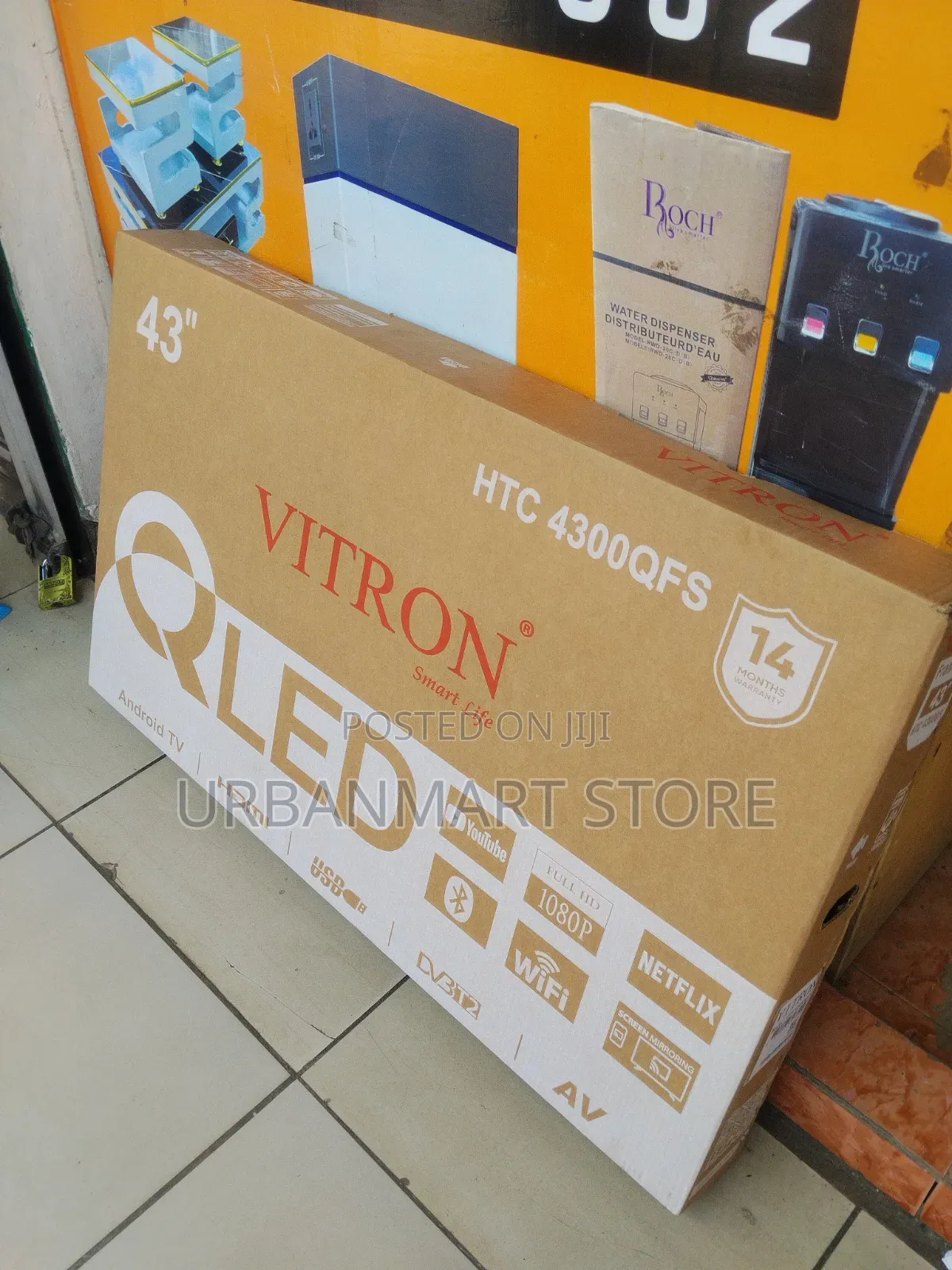 Brand New Vitron 43" Frameless Smart QLED Android TV HTC4300QFS