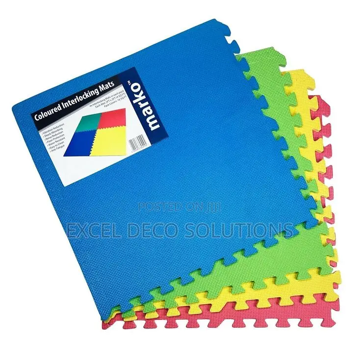 Durable Foam Mats 60x60cm Interlocking Tiles for Fitness & Garage Gyms
