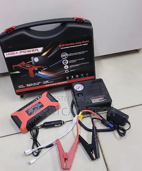 Portable Emergency Car Jump Starter 99800mAh + Air Compressor