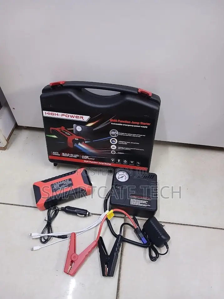 12V Emergency Car Jump Starter With Portable Air Pump