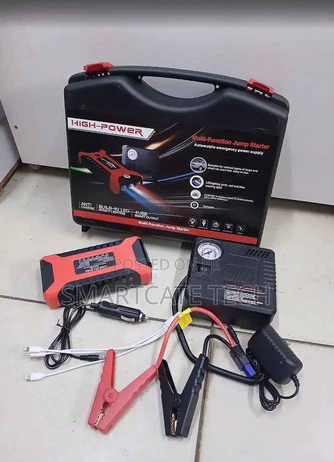 All-in-One 12V Car Jump Starter, Air Compressor & Power Bank