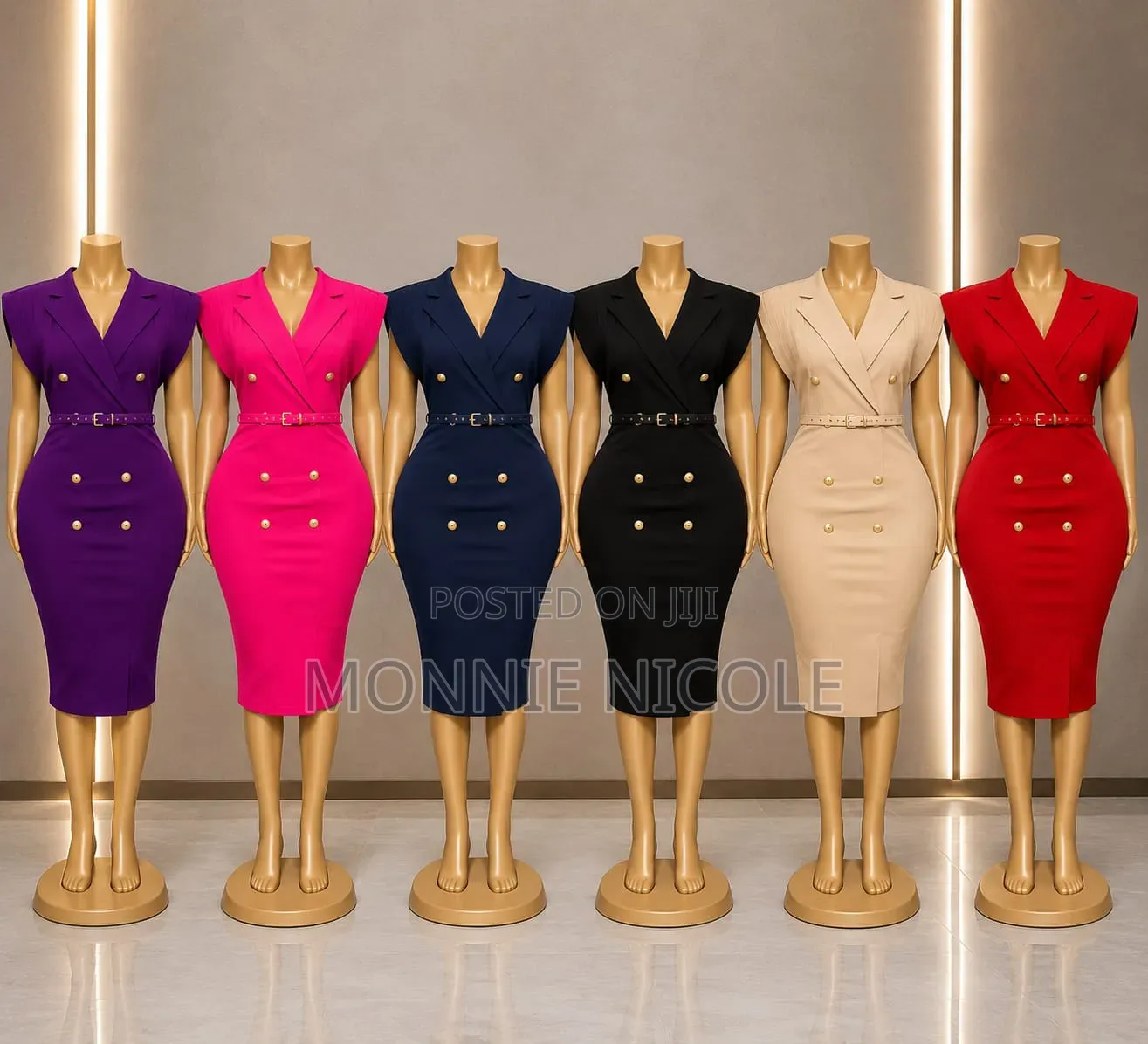 Luxe Official Women Blazer Dress. Heavy Cotton ๐