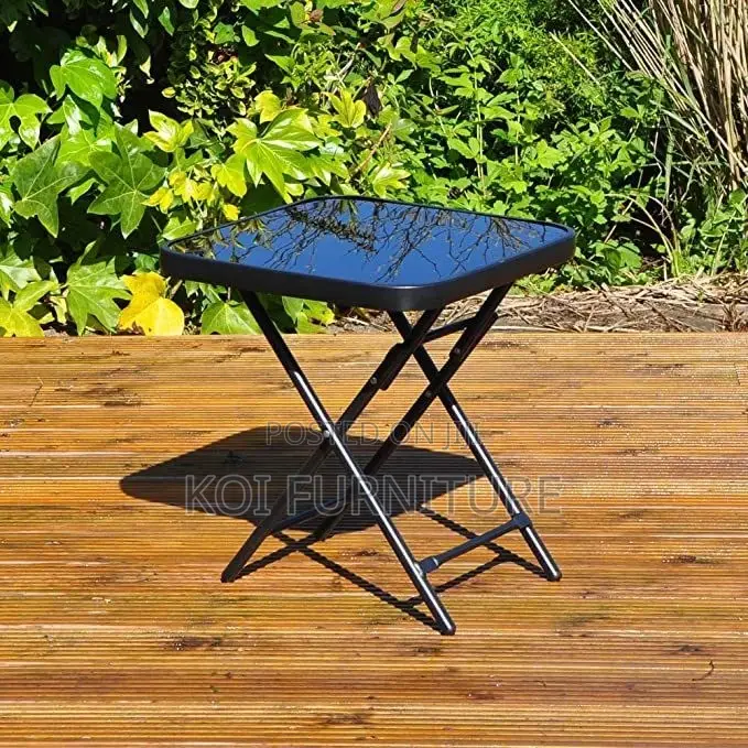 Home Tables; Foldable Black Camping Outdoor Table