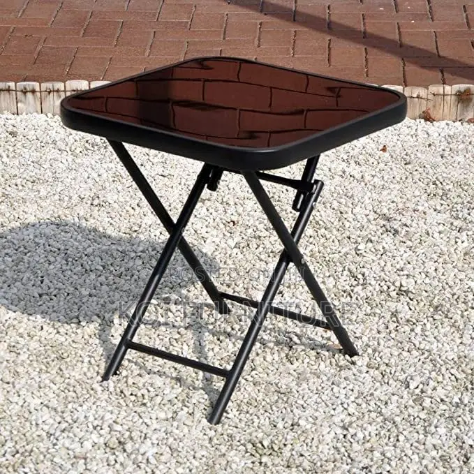 Home Tables; Foldable Black Camping Outdoor Table