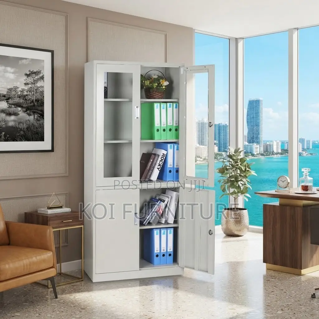 Office Cabinets; Strong Stainless Steel Office Filing 2 Doors Cabinets