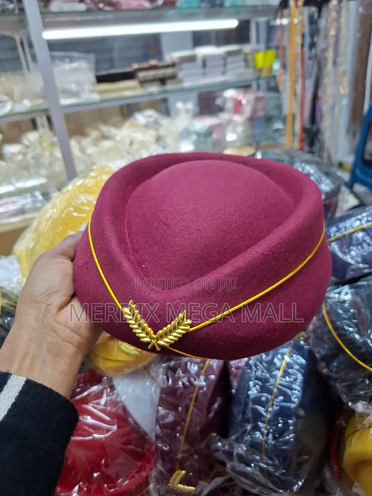 Maroon Stewardess,Air Hostess Hat,Air Hostess